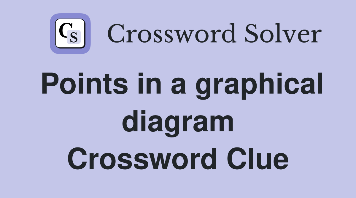 Points in a graphical diagram Crossword Clue