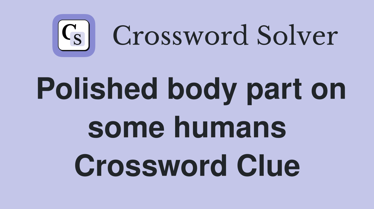 Polished body part on some humans Crossword Clue