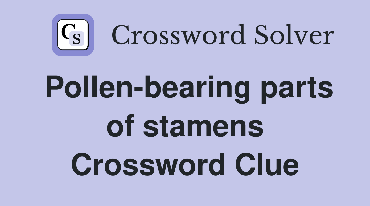 Pollen-bearing parts of stamens Crossword Clue