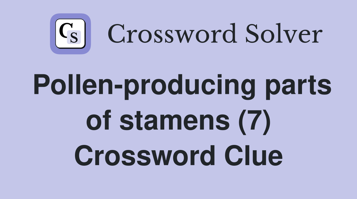 Pollen-producing parts of stamens (7) Crossword Clue