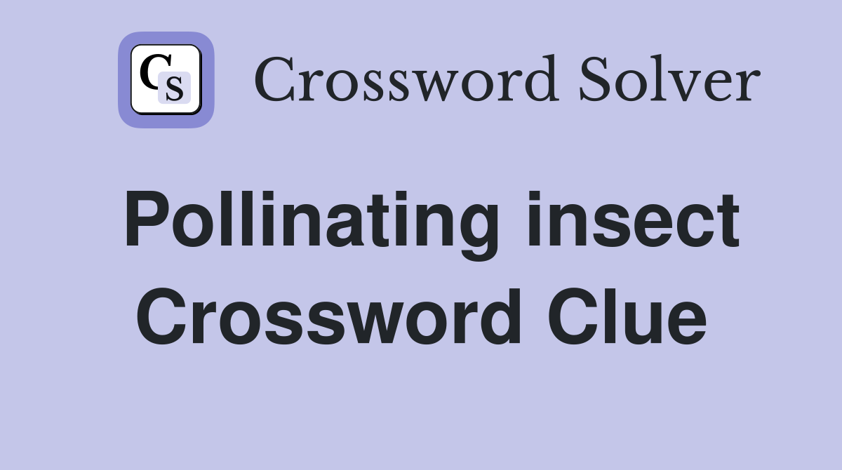 Pollinating insect Crossword Clue