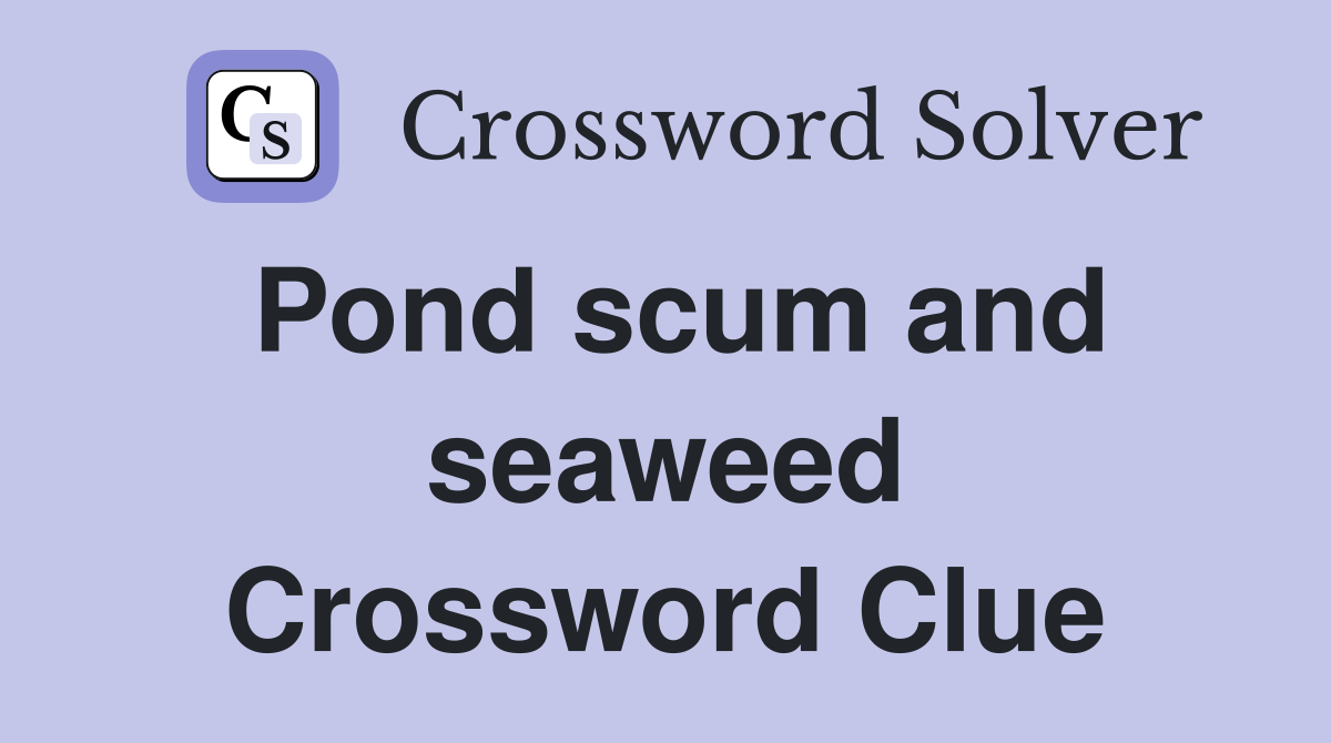 Pond scum and seaweed Crossword Clue