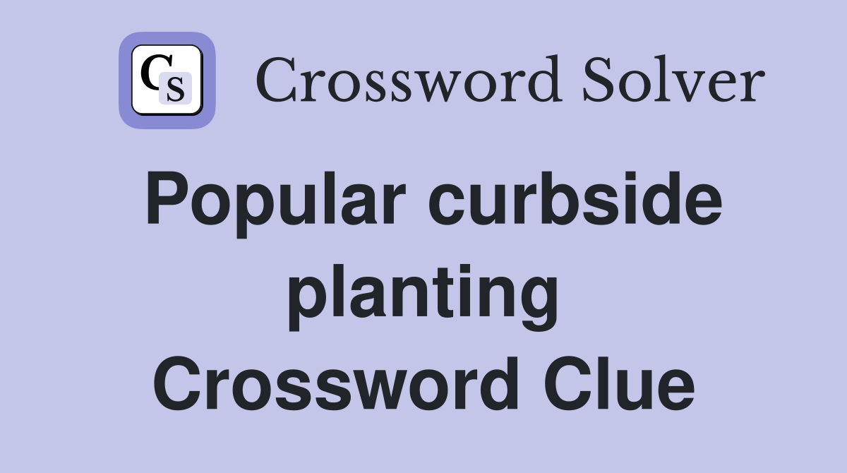 Popular curbside planting Crossword Clue