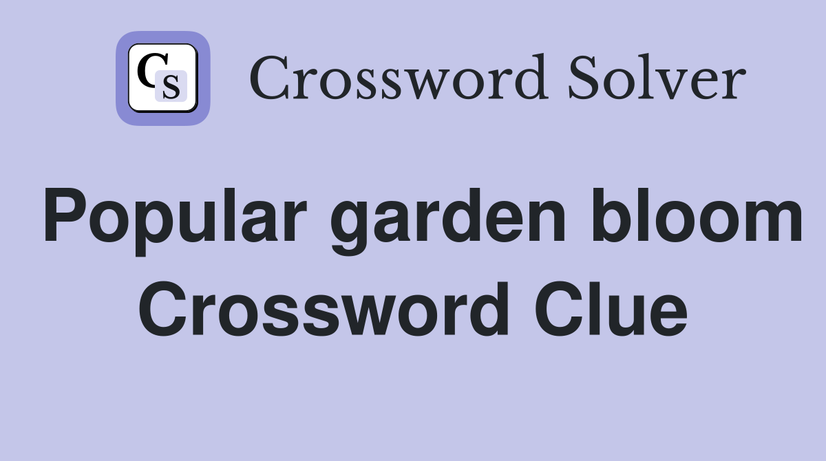Popular garden bloom Crossword Clue