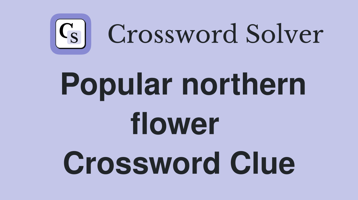 Popular northern flower  Crossword Clue