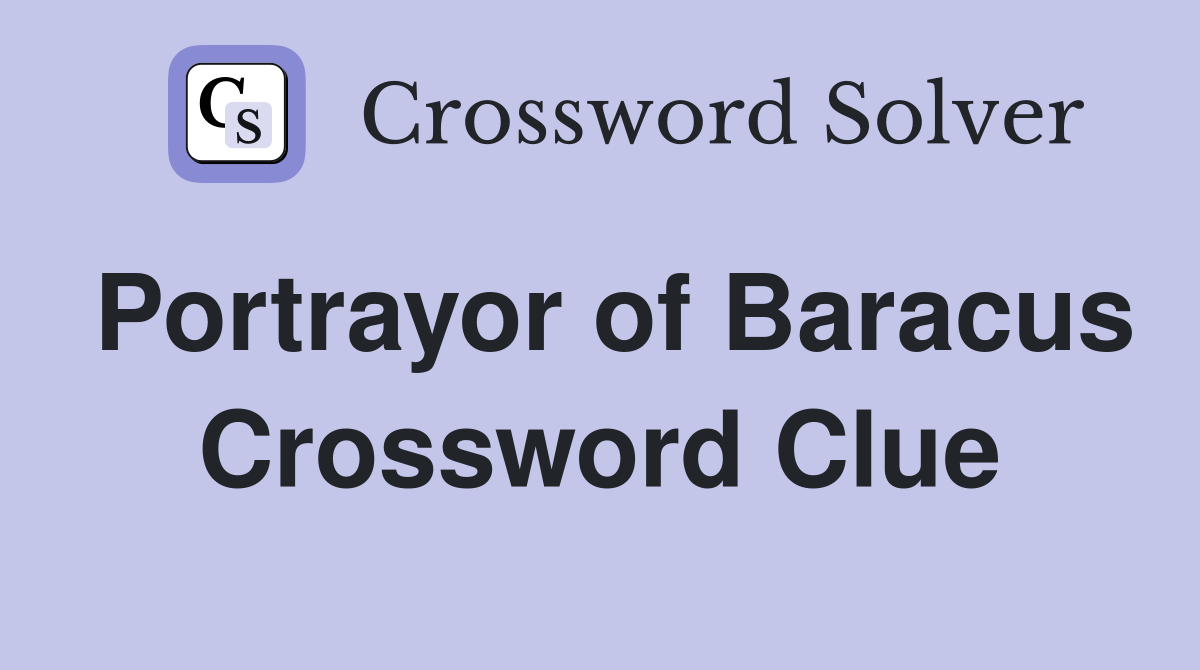 Portrayor of Baracus Crossword Clue