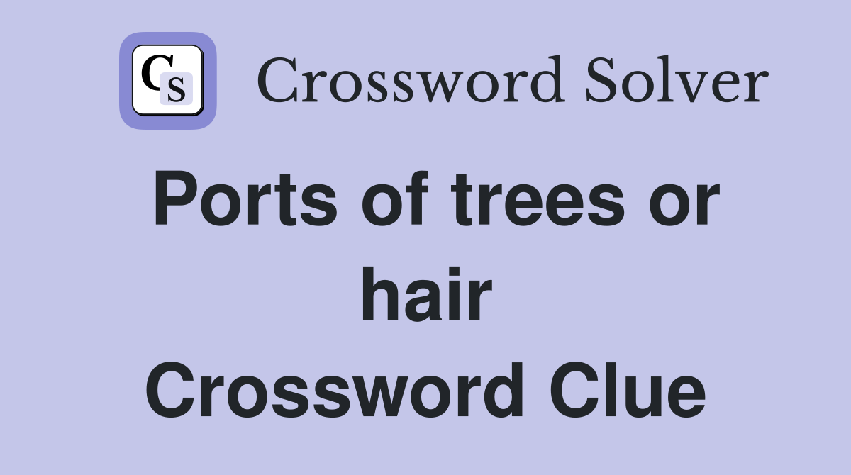 Ports of trees or hair Crossword Clue