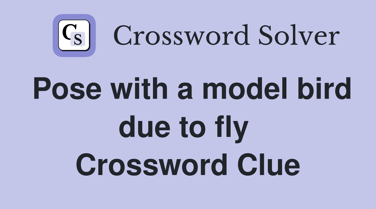 Pose with a model bird due to fly  Crossword Clue