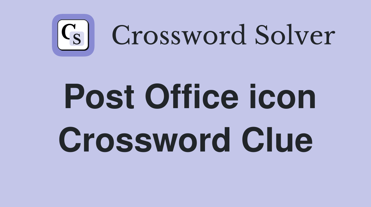 Post Office icon Crossword Clue