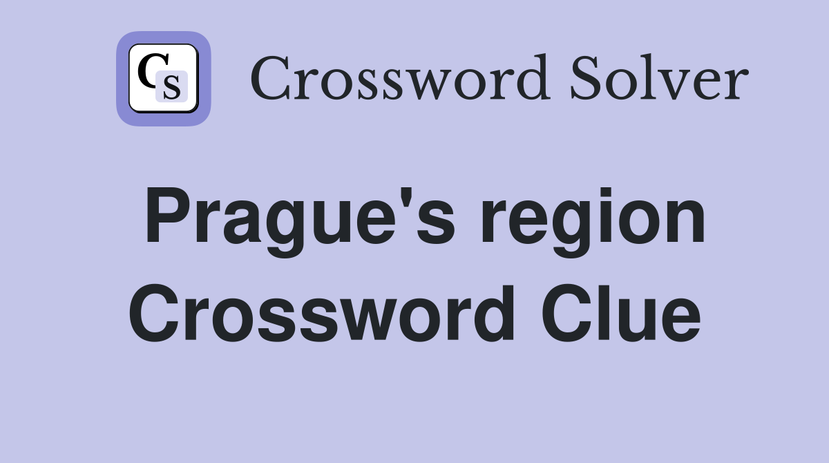 Prague's region Crossword Clue