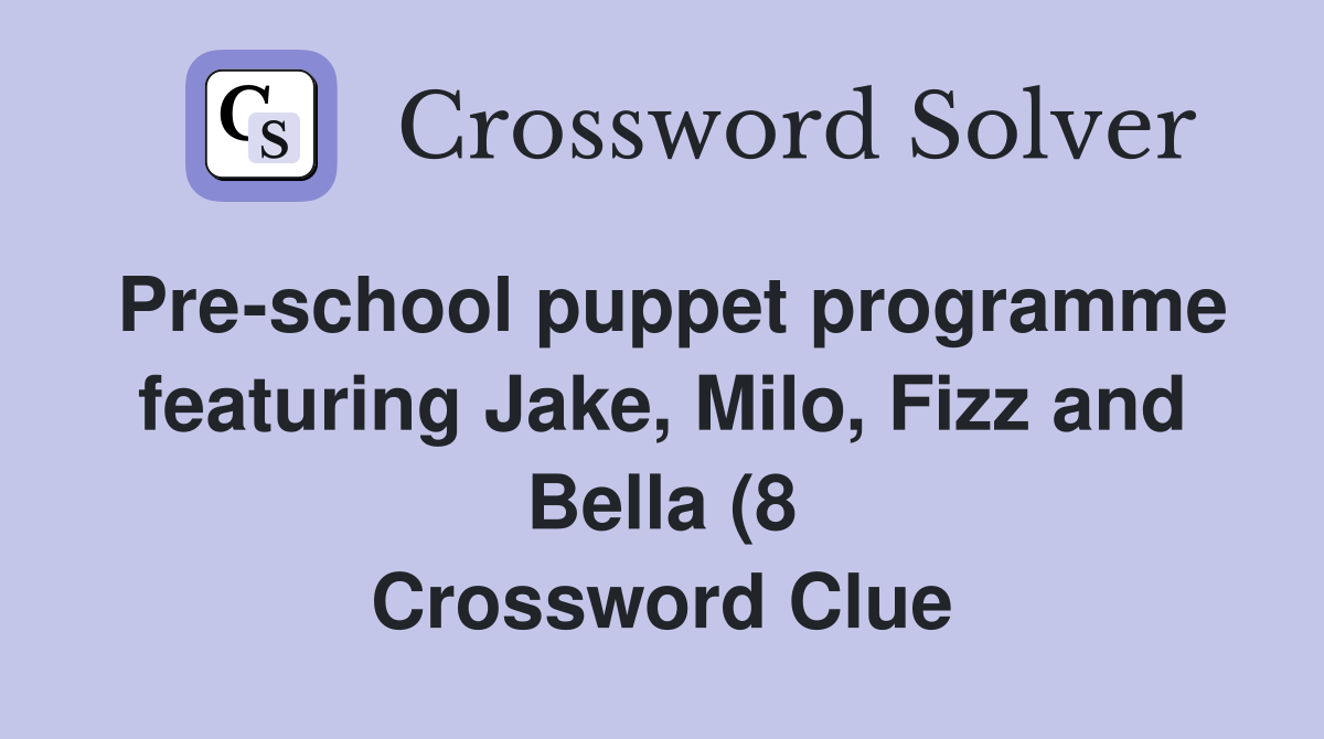 Pre school puppet programme featuring Jake Milo Fizz and Bella (8 Pre school puppet programme featuring Jake Milo Fizz and Bella (8