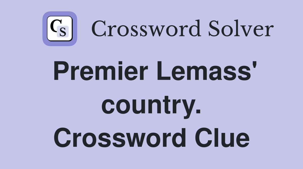 Premier Lemass' country. Crossword Clue