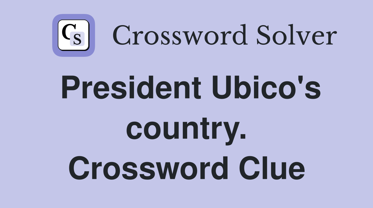 President Ubico's country. Crossword Clue