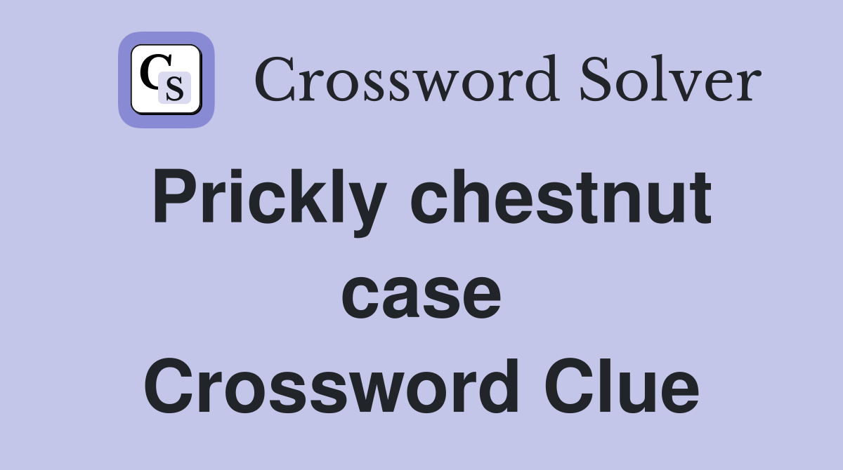 Prickly chestnut case Crossword Clue