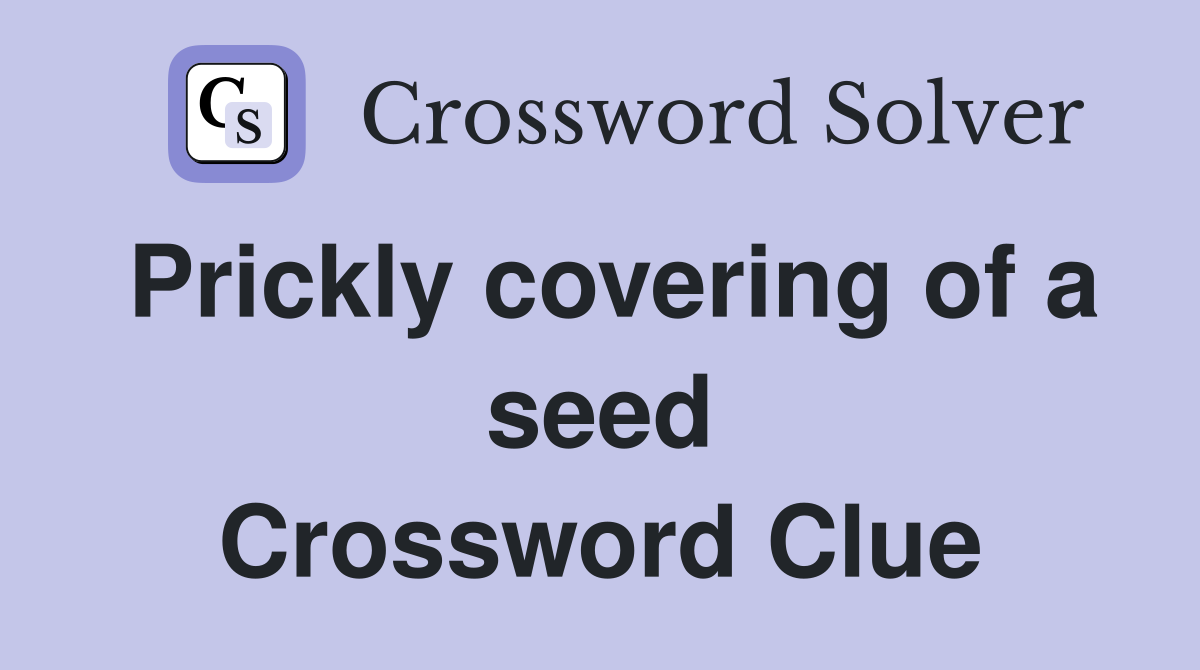 Prickly covering of a seed Crossword Clue