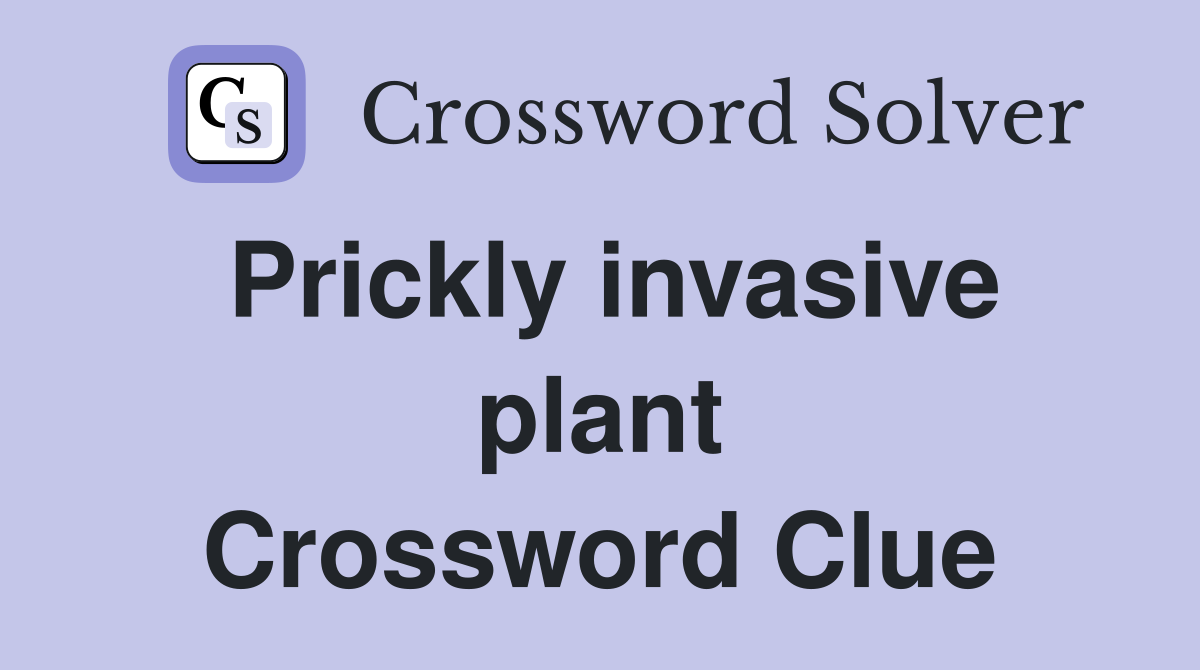 Prickly invasive plant Crossword Clue