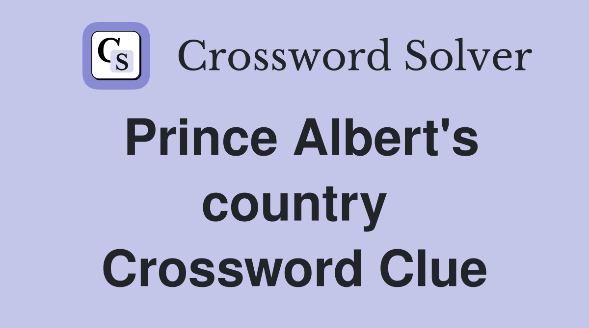 Prince Albert's country Crossword Clue