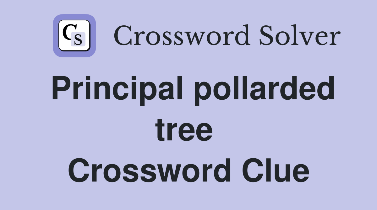 Principal pollarded tree  Crossword Clue