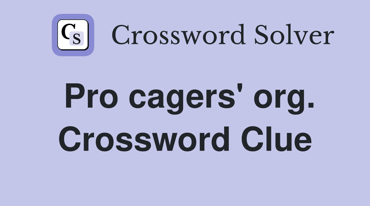 Pro cagers' org. Crossword Clue
