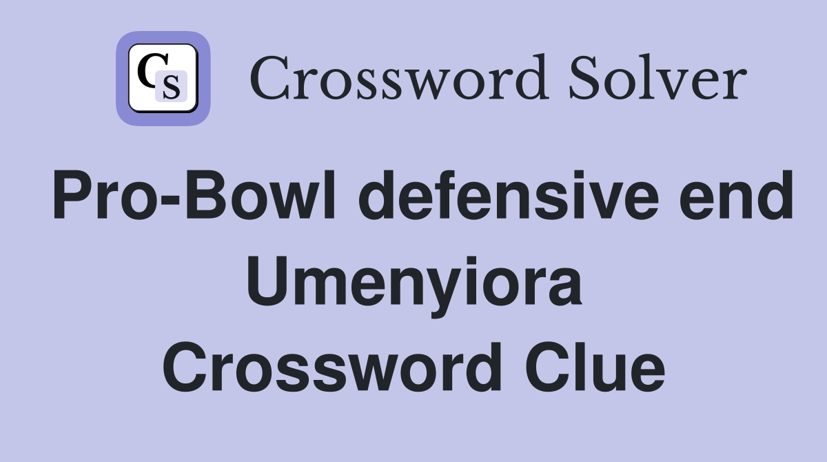 Pro-Bowl defensive end Umenyiora Crossword Clue