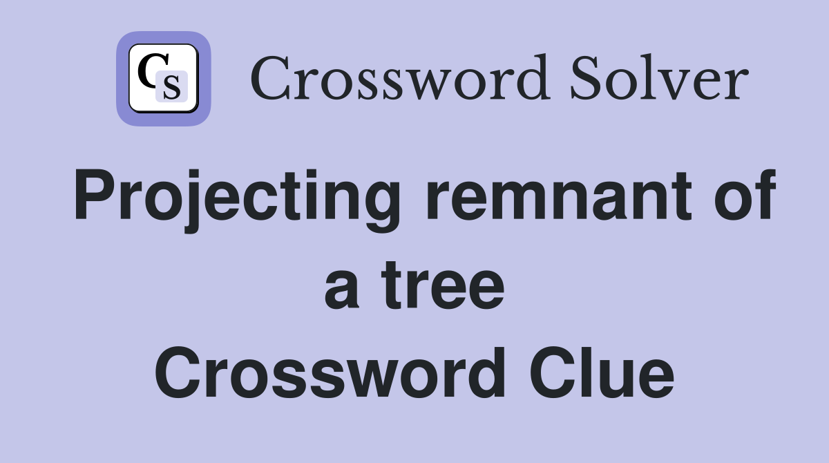 Projecting remnant of a tree Crossword Clue