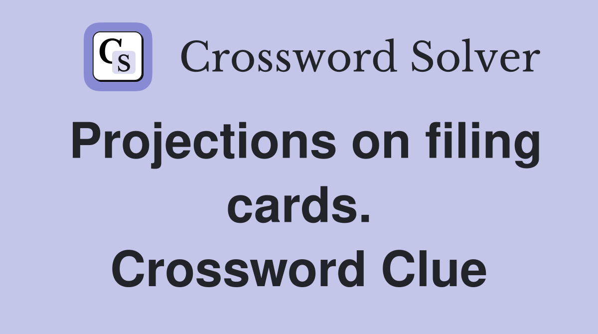 Projections on filing cards. Crossword Clue