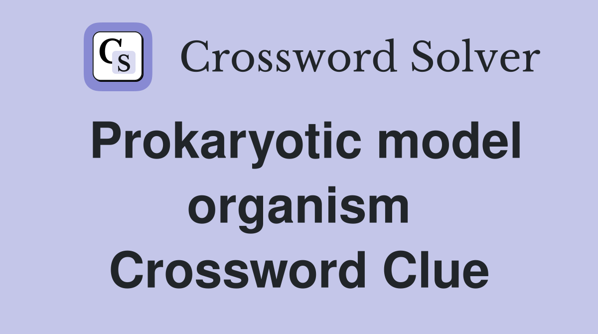 Prokaryotic model organism Crossword Clue