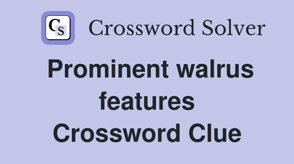 Prominent walrus features Crossword Clue