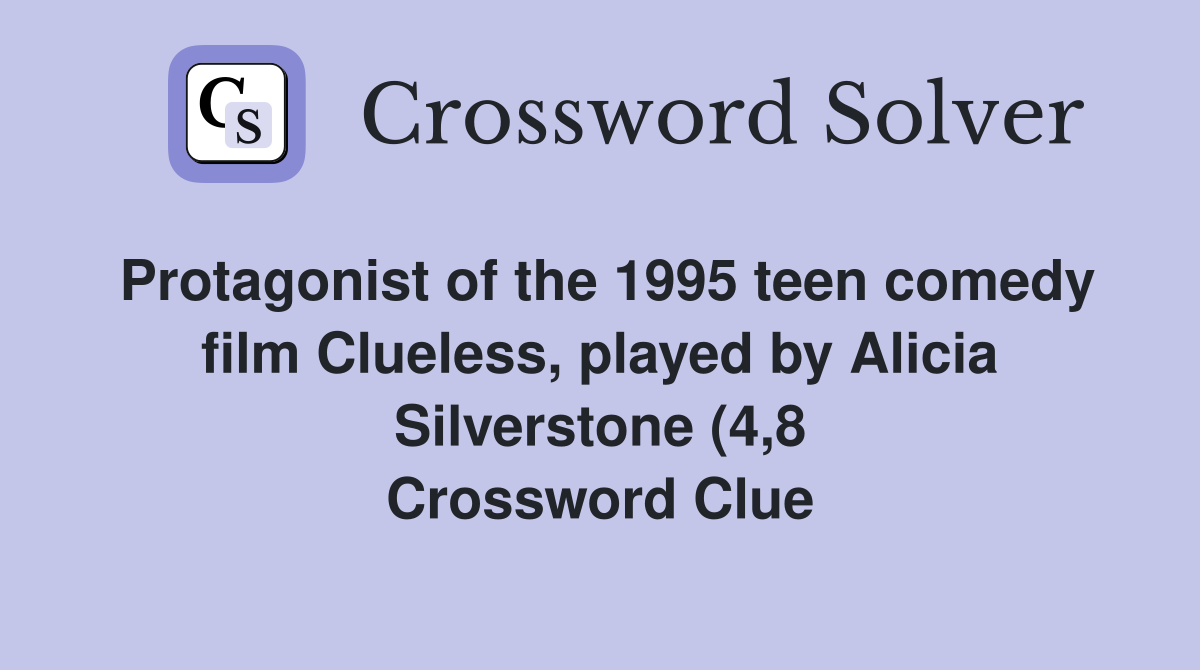 Protagonist of the 1995 teen comedy film Clueless played by Alicia Protagonist of the 1995 teen comedy film Clueless played by Alicia