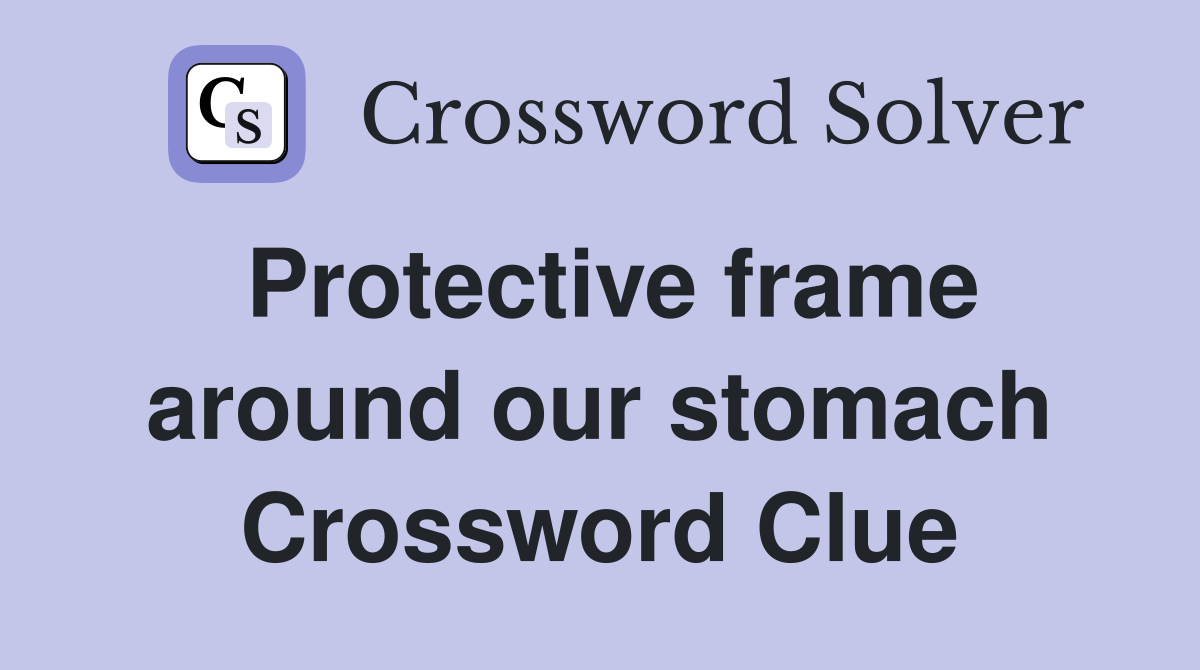 Protective frame around our stomach Crossword Clue