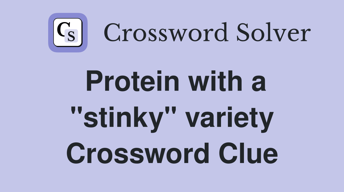 Protein with a "stinky" variety Crossword Clue