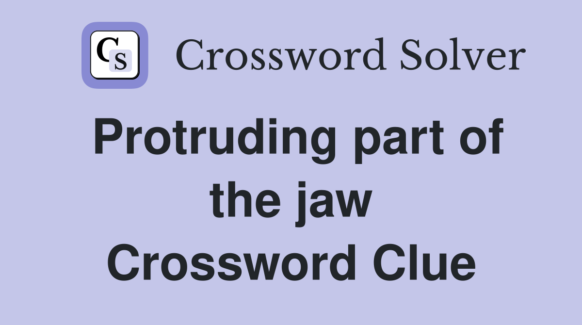 Protruding part of the jaw Crossword Clue