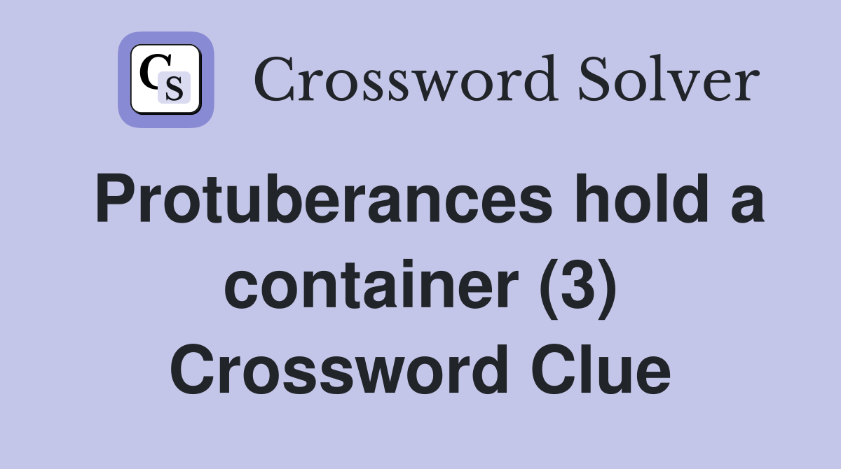 Protuberances hold a container (3) Crossword Clue