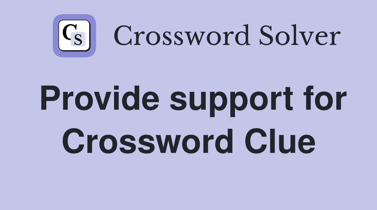 Provide support for Crossword Clue