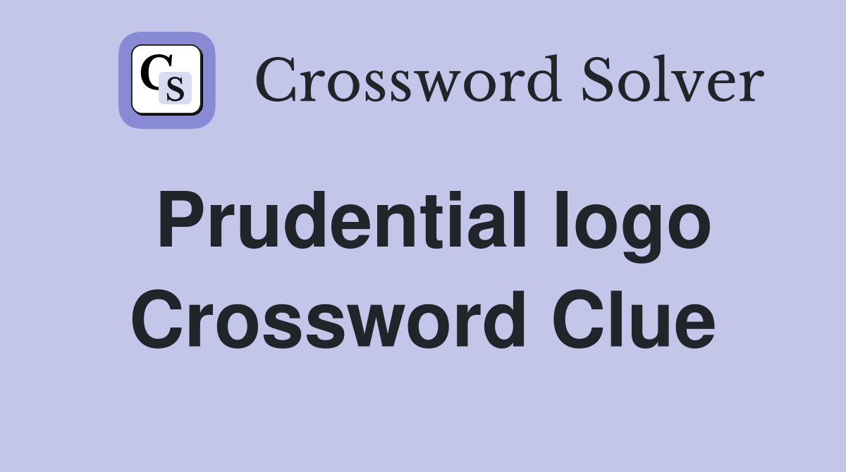 Prudential logo Crossword Clue