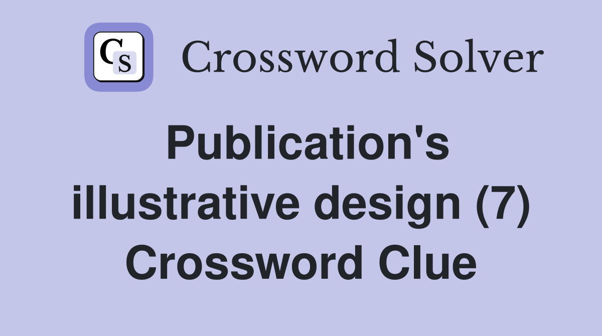 Publication's illustrative design (7) Crossword Clue