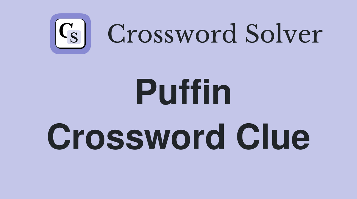 Puffin Crossword Clue