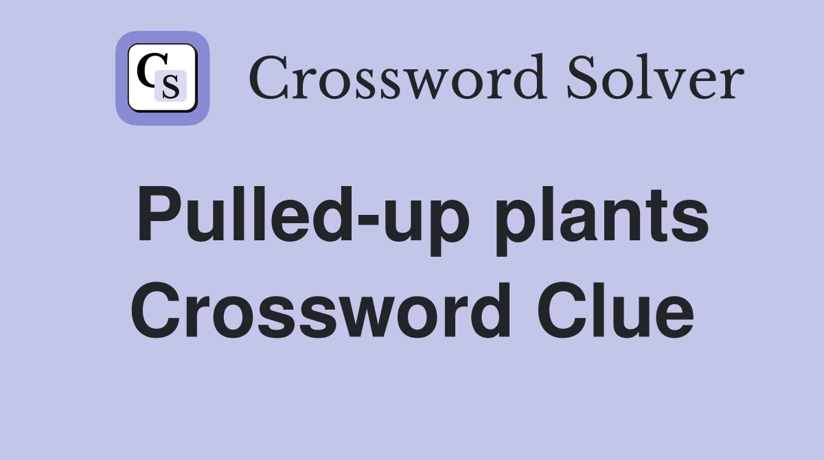 Pulled-up plants Crossword Clue