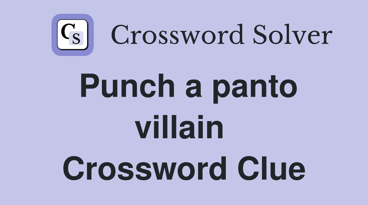 Punch a panto villain  Crossword Clue