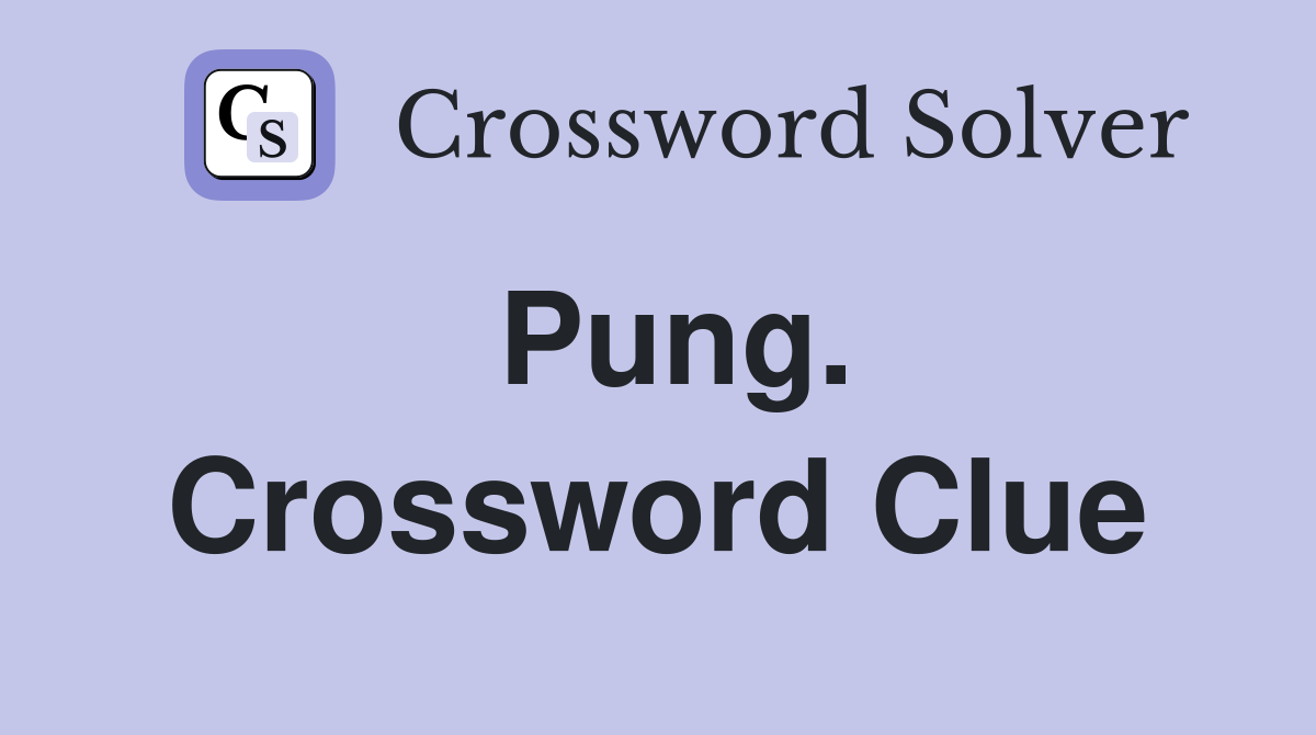 Pung. Crossword Clue