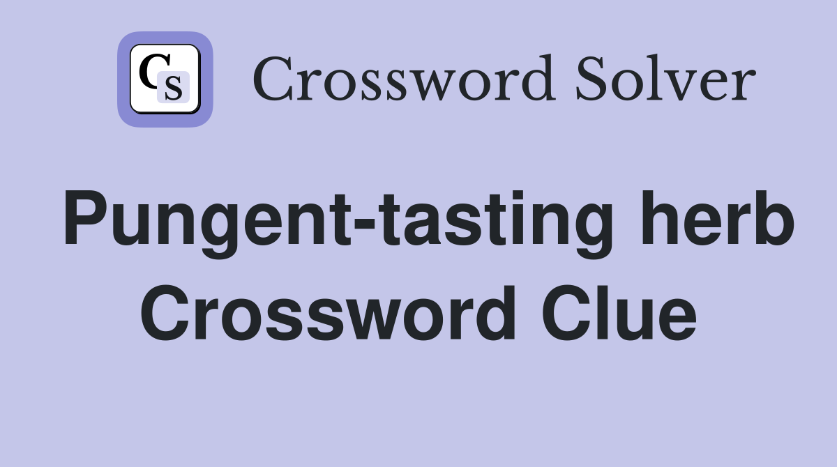 Pungent-tasting herb Crossword Clue