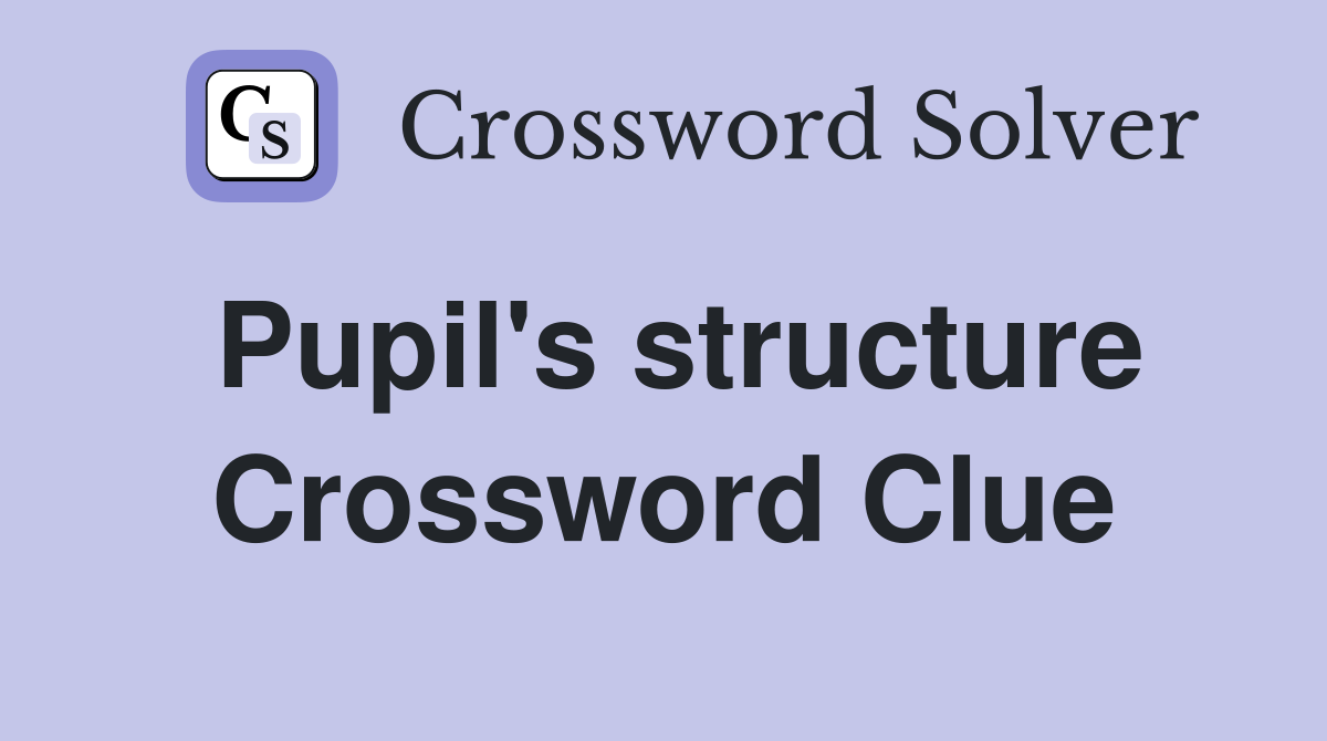 Pupil's structure Crossword Clue