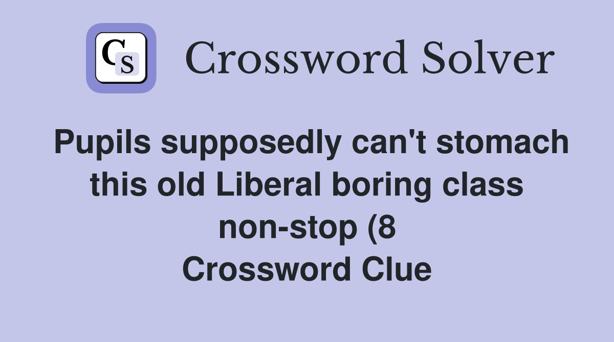 Pupils supposedly can #39 t stomach this old Liberal boring class non stop Pupils supposedly can #39 t stomach this old Liberal boring class non stop