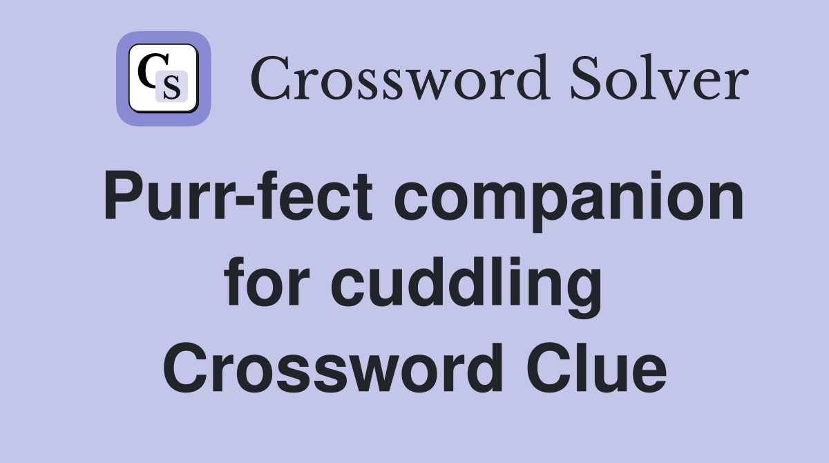 Purr-fect companion for cuddling Crossword Clue