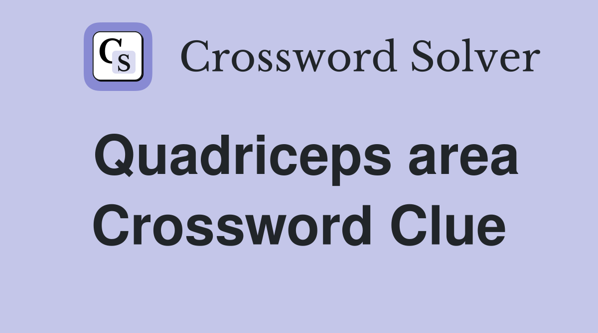 Quadriceps area Crossword Clue