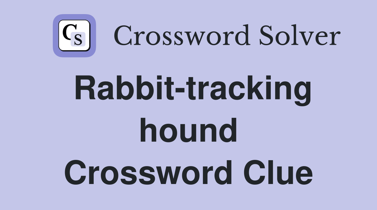 Rabbit-tracking hound Crossword Clue