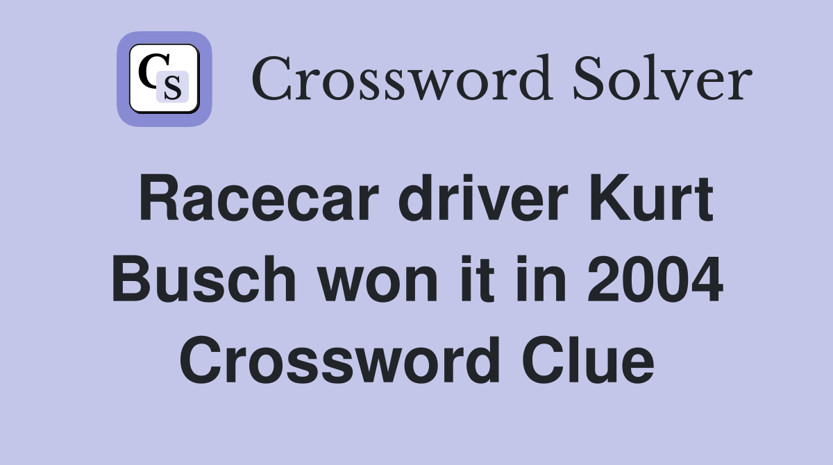 Racecar driver Kurt Busch won it in 2004 Crossword Clue