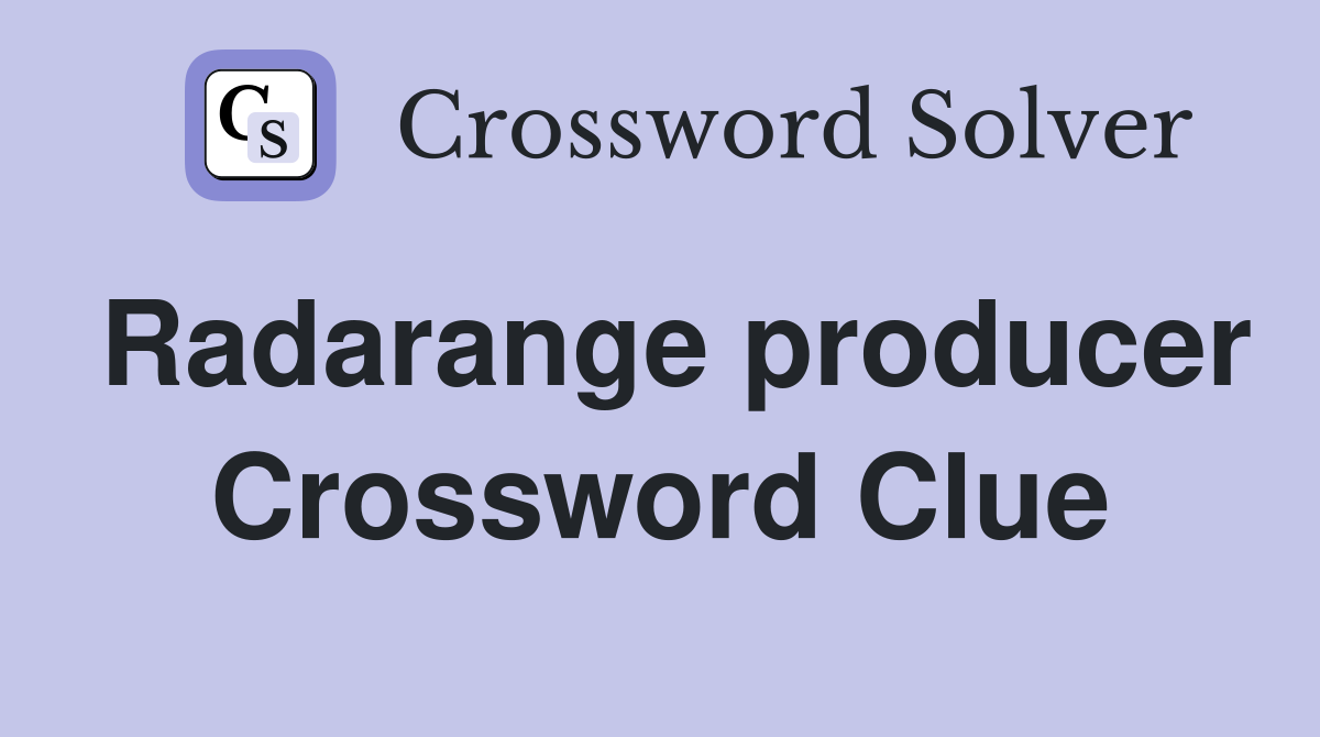 Radarange producer Crossword Clue