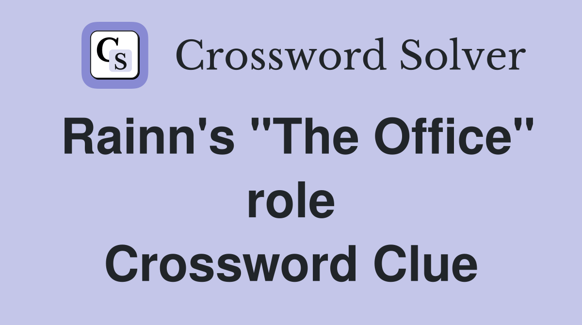 Rainn's "The Office" role Crossword Clue