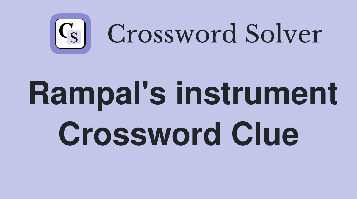 Rampal's instrument Crossword Clue